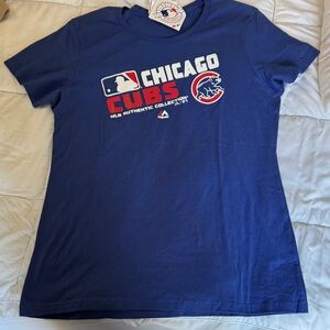 Majestic Chicago Cubs Blue Short Sleeve Tee
